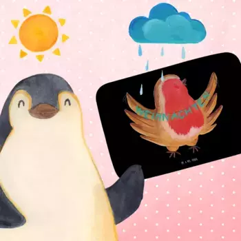 Коврик для ванной Mr. & Mrs. Panda, черный