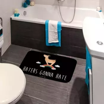 Коврик для ванной Mr. & Mrs. Panda, черный