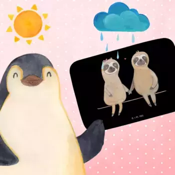 Коврик для ванной Mr. & Mrs. Panda, черный