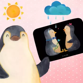 Коврик для ванной Mr. & Mrs. Panda, черный