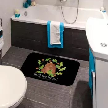 Коврик для ванной Mr. & Mrs. Panda, черный