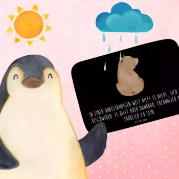 Коврик для ванной Mr. & Mrs. Panda, черный