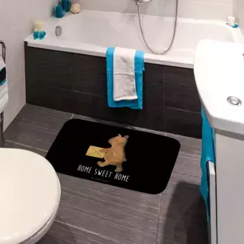 Коврик для ванной Mr. & Mrs. Panda, черный