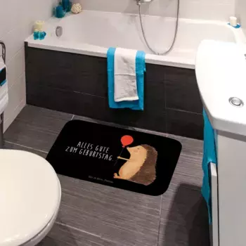 Коврик для ванной Mr. & Mrs. Panda, черный