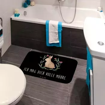 Коврик для ванной Mr. & Mrs. Panda, черный