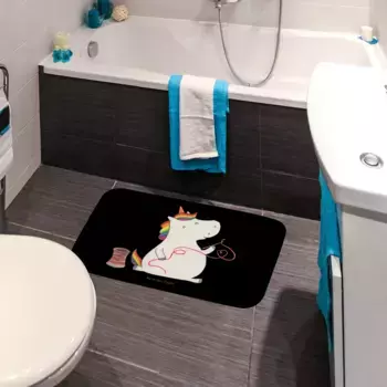 Коврик для ванной Mr. & Mrs. Panda, черный