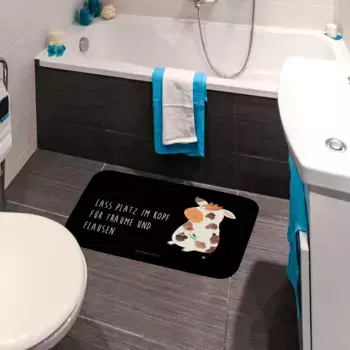 Коврик для ванной Mr. & Mrs. Panda, черный