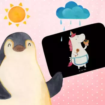 Коврик для ванной Mr. & Mrs. Panda, черный