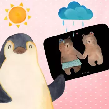 Коврик для ванной Mr. & Mrs. Panda, черный