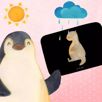 Коврик для ванной Mr. & Mrs. Panda, черный