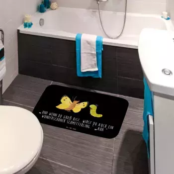 Коврик для ванной Mr. & Mrs. Panda, черный