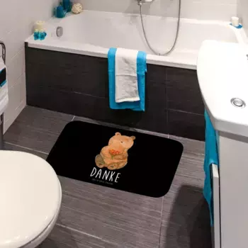 Коврик для ванной Mr. & Mrs. Panda, черный