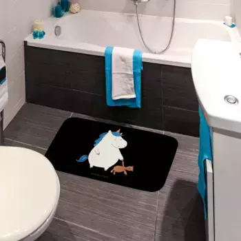 Коврик для ванной Mr. & Mrs. Panda, черный