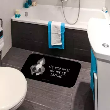 Коврик для ванной Mr. & Mrs. Panda, черный