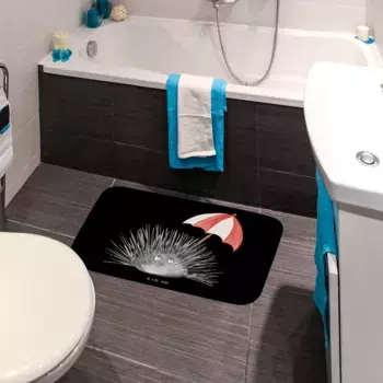 Коврик для ванной Mr. & Mrs. Panda, черный