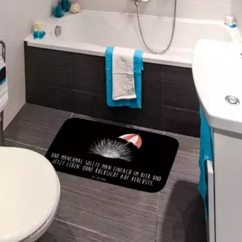 Коврик для ванной Mr. & Mrs. Panda, черный