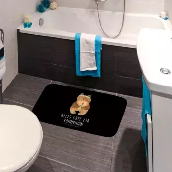 Коврик для ванной Mr. & Mrs. Panda, черный