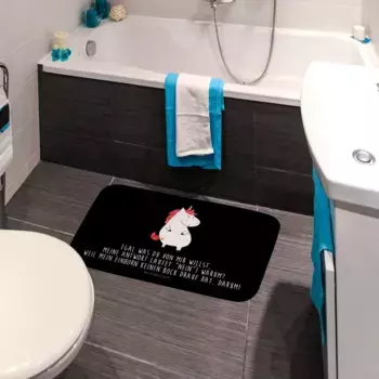 Коврик для ванной Mr. & Mrs. Panda, черный