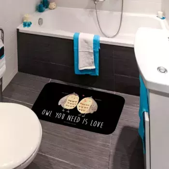 Коврик для ванной Mr. & Mrs. Panda, черный