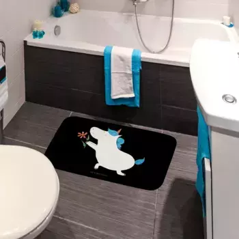 Коврик для ванной Mr. & Mrs. Panda, черный