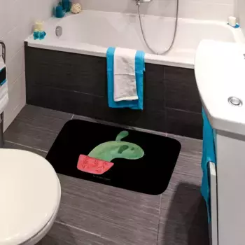 Коврик для ванной Mr. & Mrs. Panda, черный