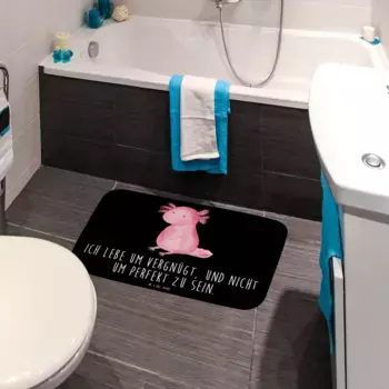 Коврик для ванной Mr. & Mrs. Panda, черный