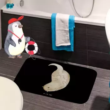 Коврик для ванной Mr. & Mrs. Panda, черный