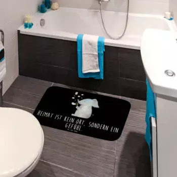 Коврик для ванной Mr. & Mrs. Panda, черный