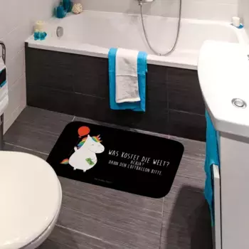 Коврик для ванной Mr. & Mrs. Panda, черный