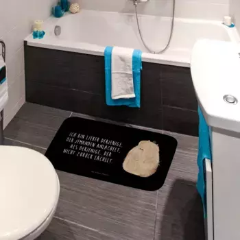 Коврик для ванной Mr. & Mrs. Panda, черный