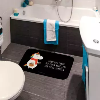 Коврик для ванной Mr. & Mrs. Panda, черный