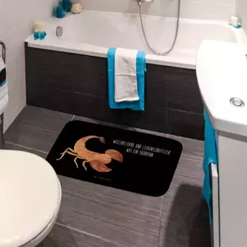 Коврик для ванной Mr. & Mrs. Panda, черный