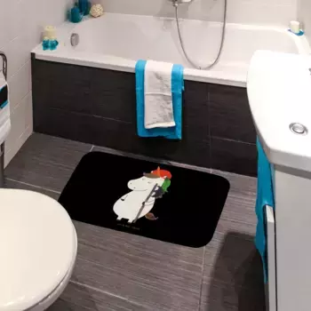 Коврик для ванной Mr. & Mrs. Panda, черный