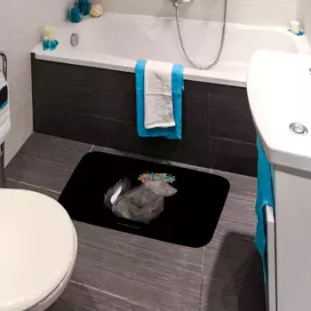 Коврик для ванной Mr. & Mrs. Panda, черный