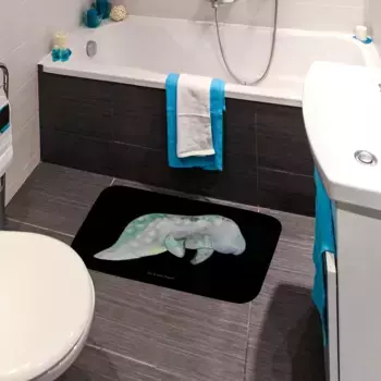 Коврик для ванной Mr. & Mrs. Panda, черный