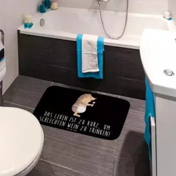 Коврик для ванной Mr. & Mrs. Panda, черный