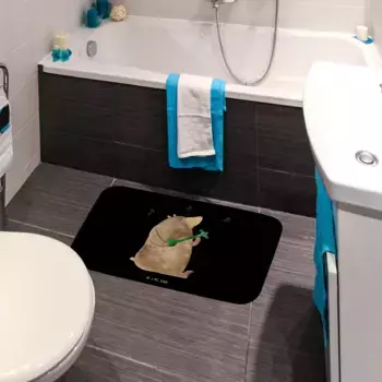 Коврик для ванной Mr. & Mrs. Panda, черный