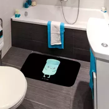 Коврик для ванной Mr. & Mrs. Panda, черный