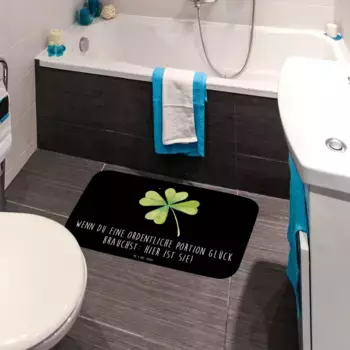 Коврик для ванной Mr. & Mrs. Panda, черный