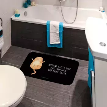 Коврик для ванной Mr. & Mrs. Panda, черный