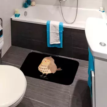 Коврик для ванной Mr. & Mrs. Panda, черный