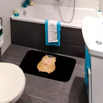 Коврик для ванной Mr. & Mrs. Panda, черный