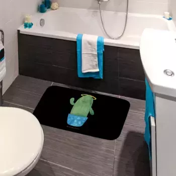 Коврик для ванной Mr. & Mrs. Panda, черный