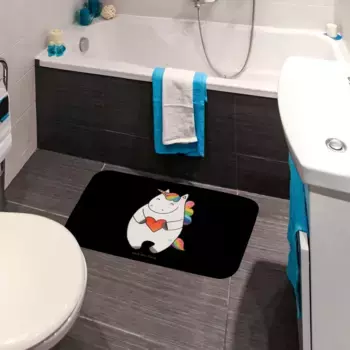 Коврик для ванной Mr. & Mrs. Panda, черный