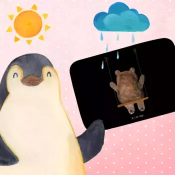 Коврик для ванной Mr. & Mrs. Panda, черный