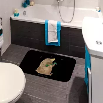 Коврик для ванной Mr. & Mrs. Panda, черный