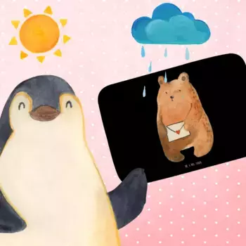 Коврик для ванной Mr. & Mrs. Panda, черный