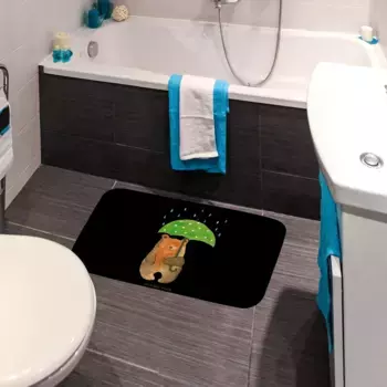 Коврик для ванной Mr. & Mrs. Panda, черный