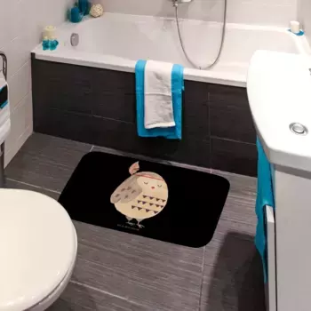 Коврик для ванной Mr. & Mrs. Panda, черный