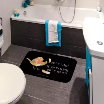 Коврик для ванной Mr. & Mrs. Panda, черный